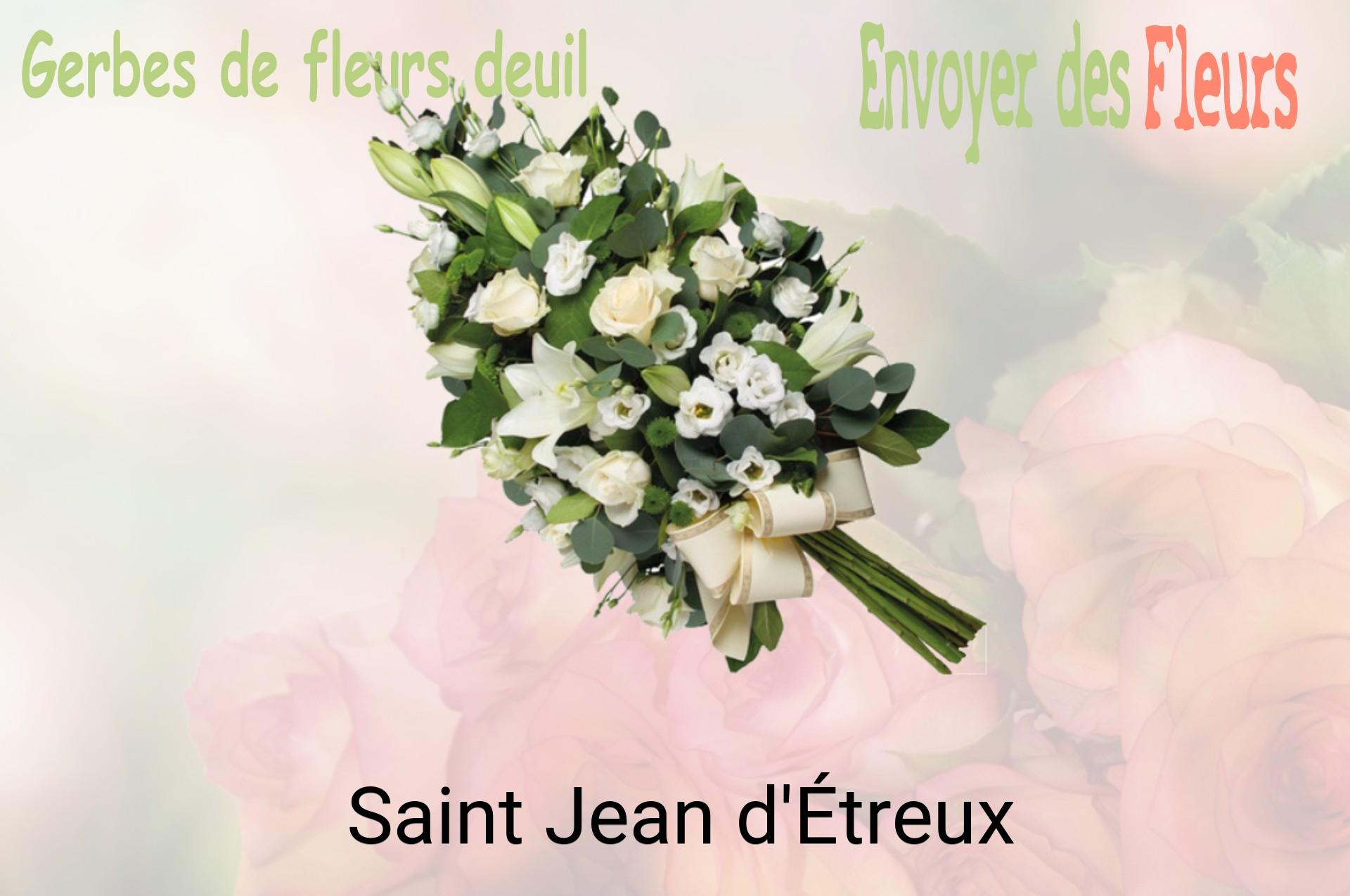 Gerbe de fleurs de deuil livrée à Saint-Jean-d'Étreux